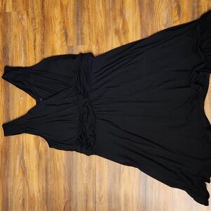 Lane Bryant Black Sleeveless Draped Dress